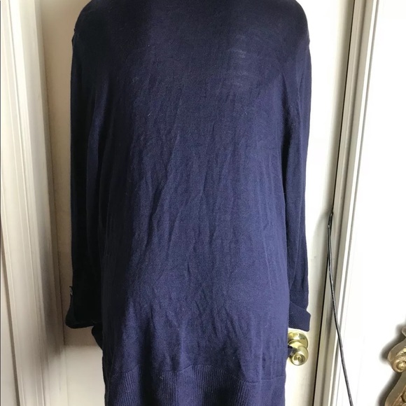 NY COLLECTION 3/4 Tab Slv Blue Cardigan SweaterXL - Picture 4 of 8